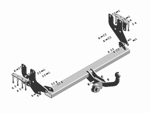 Фаркоп Mitsubishi Lancer X 2007-2012, кроме модификации Evolution, только передний привод, только дорейстайлинговая версия, условно-съемный,(без электрики) Трейлер.7130