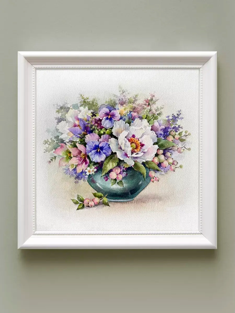 Картины на стену интерьерные на холсте 4 шт, 23*23 см