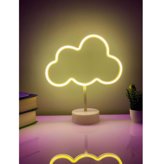 Светильник ночник неоновый Облако с USB в комплекте