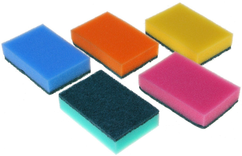 Губка для пос. "СУПЕР" STREAM с чист.слоем (10шт/30уп) 100*70*25