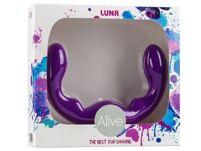 Гибкий безремневой страпон Luna (Цвет: фиолетовый)