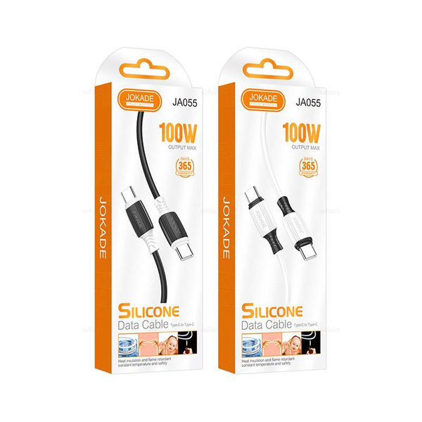 JOKADE JA055, кабель 100W для зарядки и передачи данных Type-C - Type-C, TPE 1м