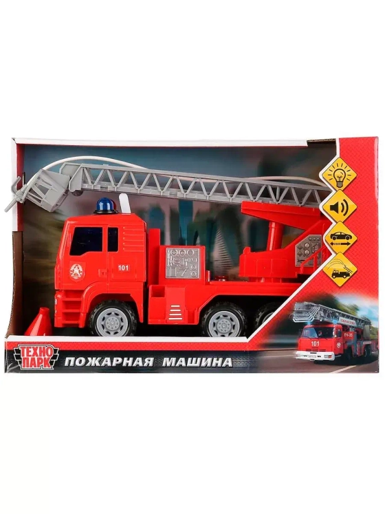 Игрушечный транспорт Пожарная машина звук свет 24 см