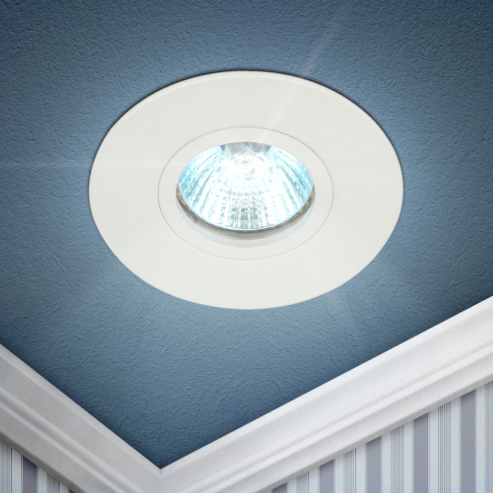 Встраиваемый светильник алюминиевый ЭРА KL83 WH MR16/GU5.3 белый | Алюминиевые встраиваемые светильники