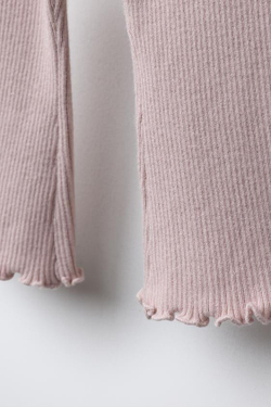 ZARA БРЮКИ FLARE В РУБЧИК, РОЗОВЫЙ