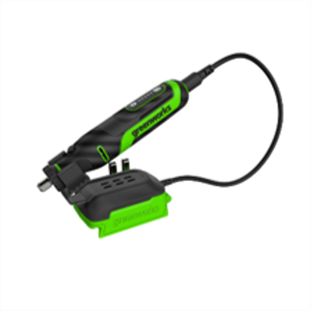 Гравер Greenworks G24RT, 24V, бесщеточный, 2,4/3,2мм, 6500–35000 об/мин, оснастка 52 шт, без АКБ и ЗУ, сумка (3200807)