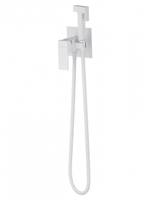 Смеситель с гигиеническим душем встраиваемый WONZON & WOGHAND CUBE, Белый матовый (WW-88829016-MW)