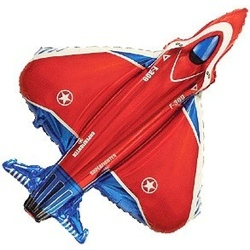 Шар (39"/99*97 см) Фигура, Супер истребитель, Красный