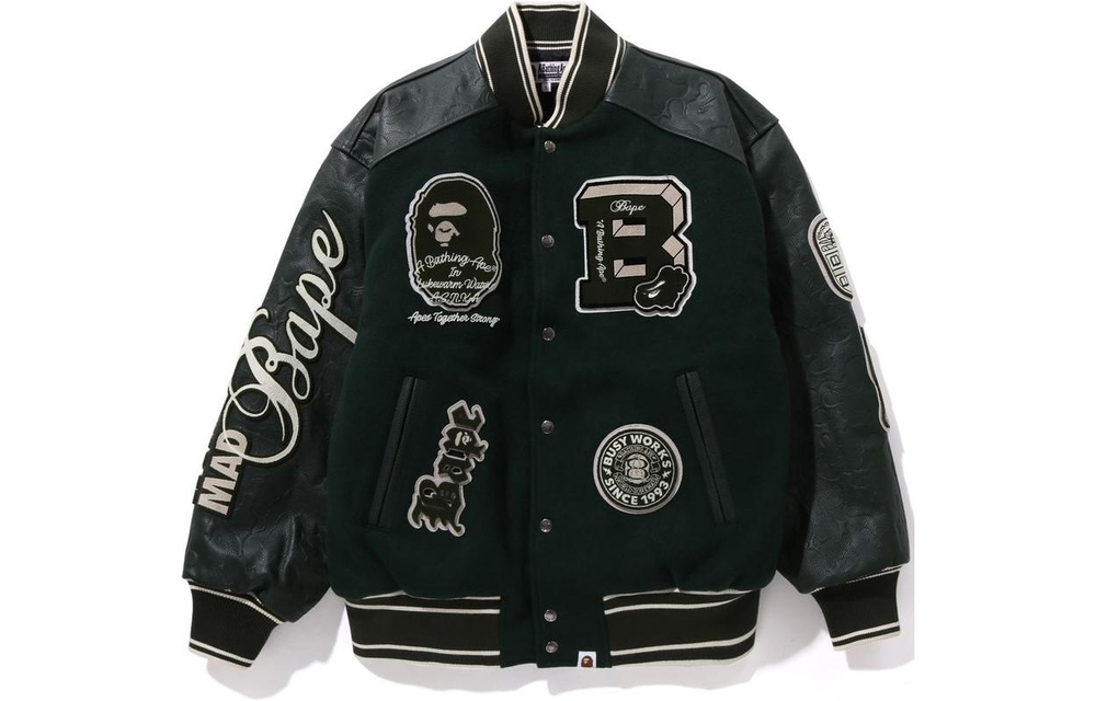 A Bathing Ape Bathing Ape Panelled Varsity Куртка