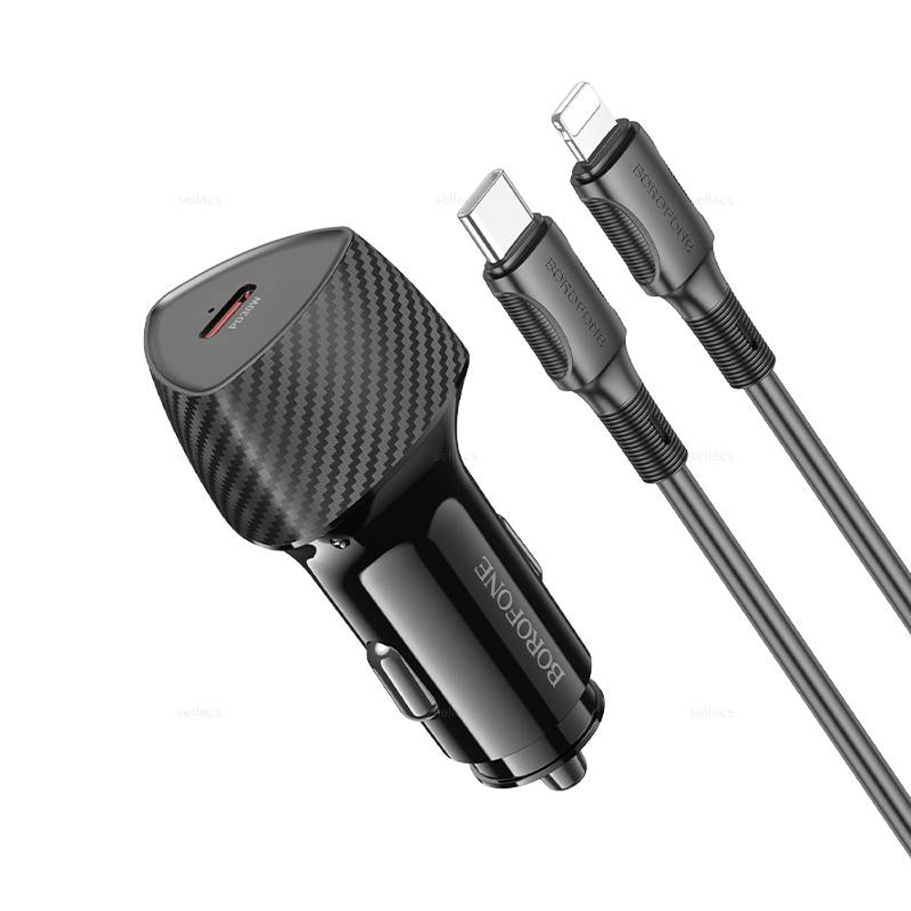 Автомобильное зарядное устройство Для Lightning Borofone BZ31B PD30W QC3.0 (black)