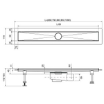 Душевой лоток Timo Drain System 90 DS230209/00 с решеткой Хром / под плитку