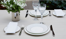 Wedgwood Чайная чашка Jasper Conran Pin Stripe 250 мл с блюдцем
