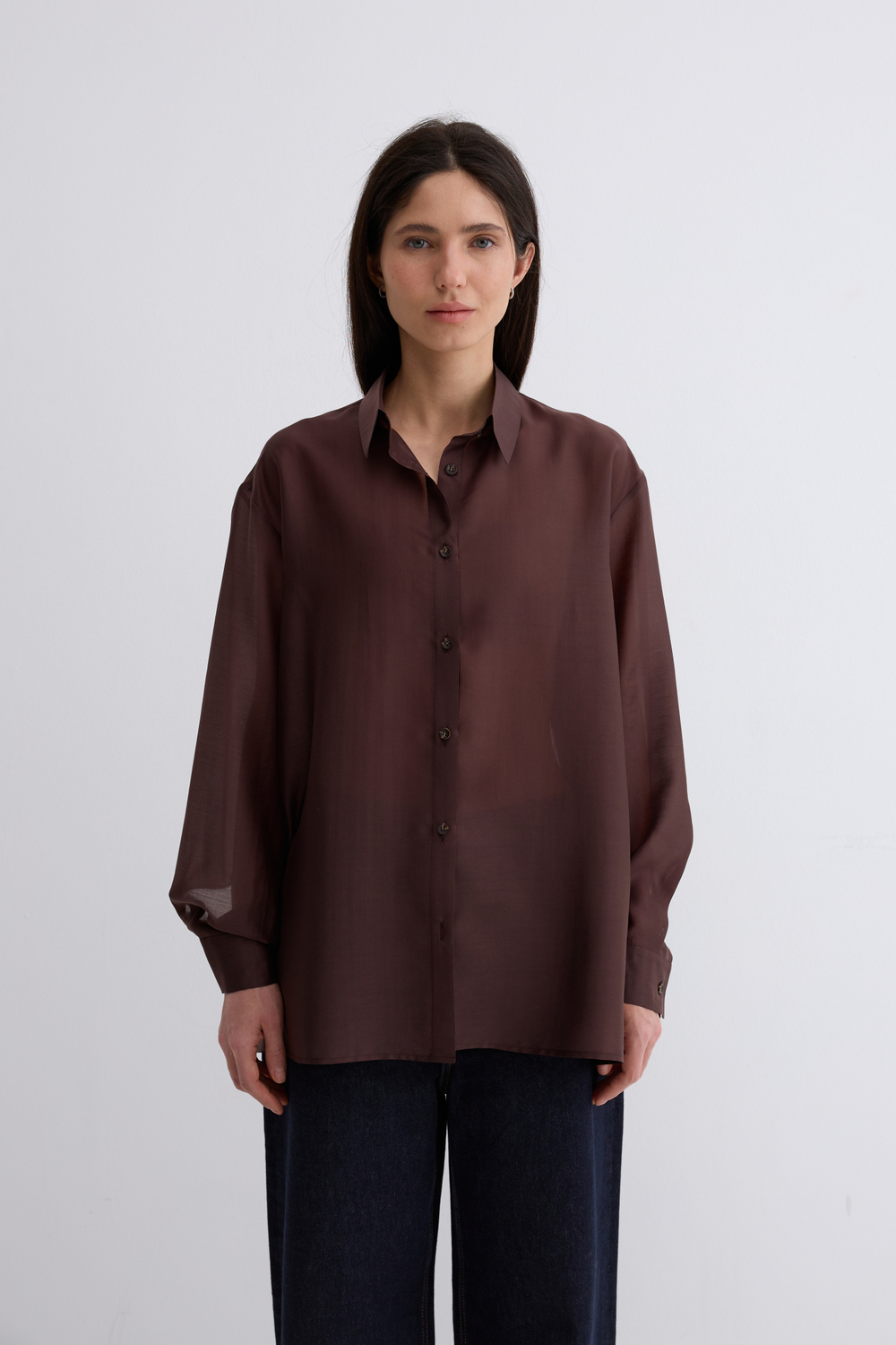 Рубашка Ветер из тенсела и хлопка