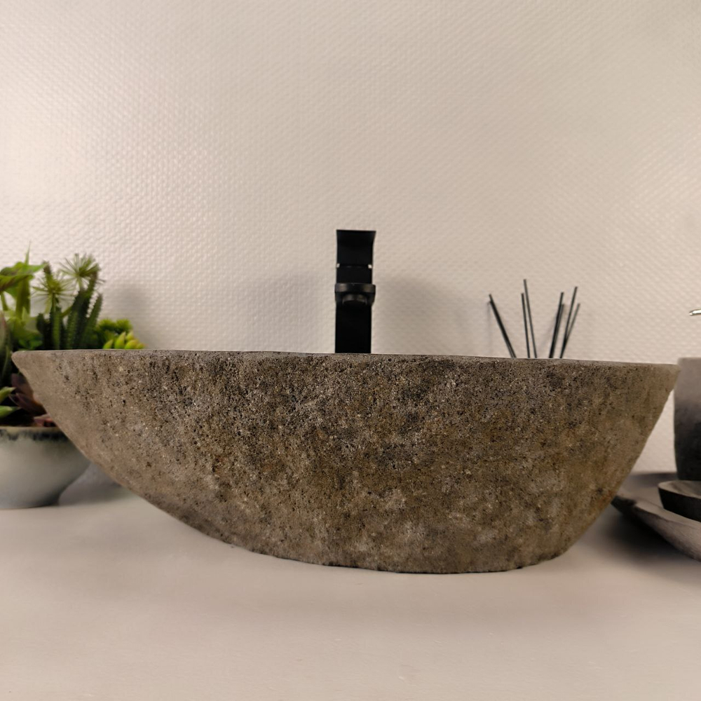 Раковина из речного камня RS-64884 50*37*16 0857