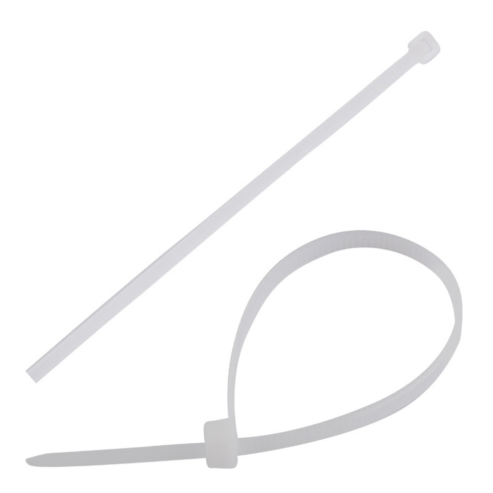 Хомут-стяжка 100шт 200*2,5мм белый, нейлон