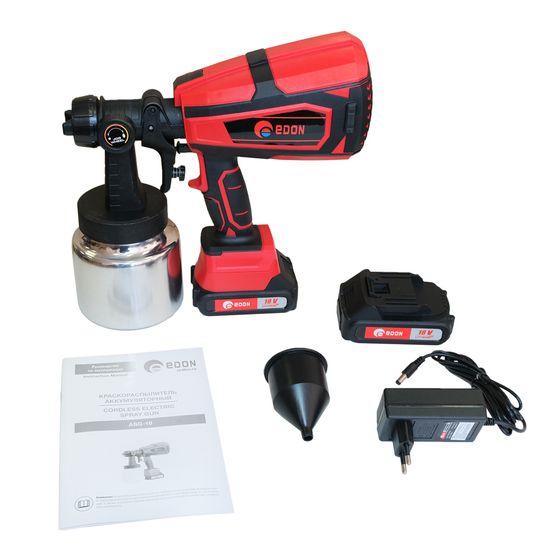 Аккумуляторный краскораспылитель EDON ASG-18