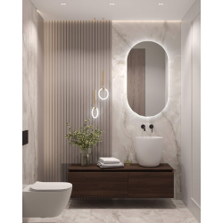 Раковина чаша круглая Corian белая 40 см Armadi Art 884-40