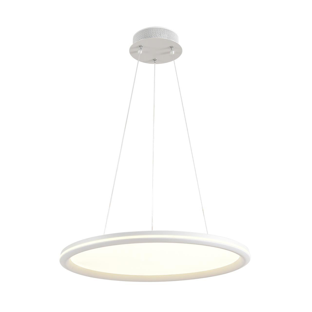 8380/45L LEDIO LN белый, металл/акрил Умная люстра подвесная с ПДУ и голосовым управлением LED 45W 3000-6500К 220V ALIS SMART