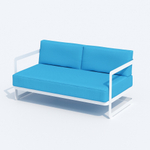 Лаунж зона Ideal Patio СИЛЕНА голубая - белый каркас