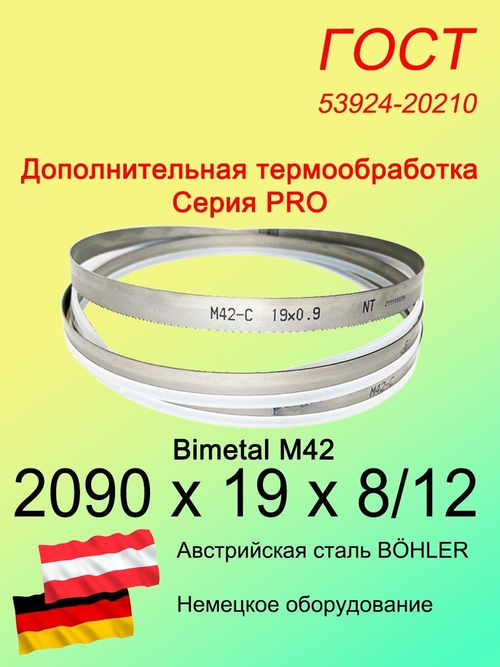 Пильная лента по металлу по дереву 2090 х 19 х 8/12 SVOGER