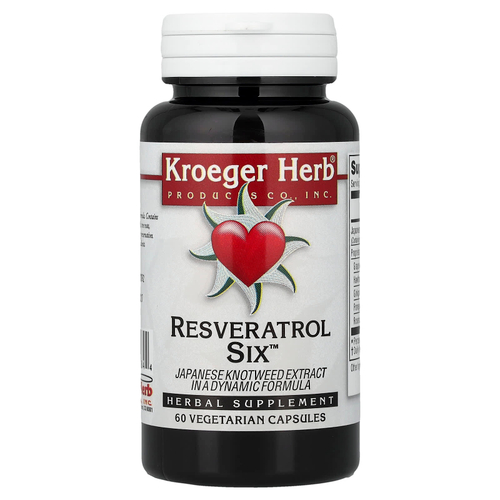 Kroeger Herb Co, Resveratrol Six™, 60 вегетарианских капсул