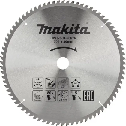 Пильный диск универсальный 305x30x2,8/2x80T Makita D-65676