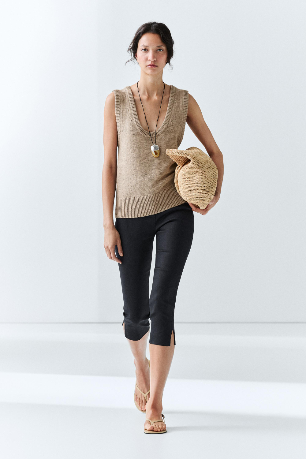 Massimo Dutti Легкие льняные брюки, темно-синий