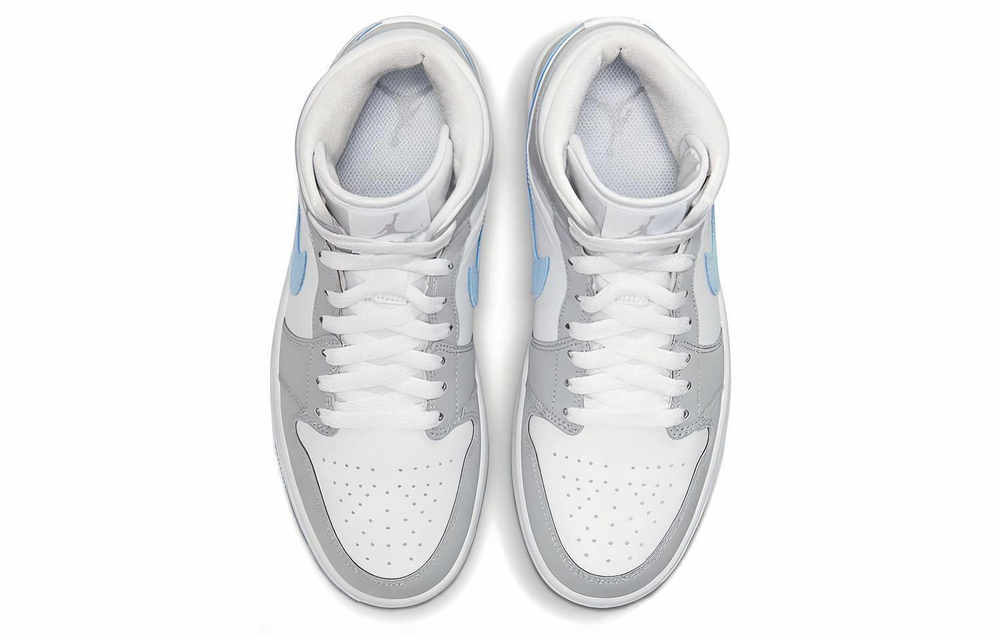 Кроссовки Jordan Air Jordan 1 Mid "Wolf Grey" Dior (Женская размерная сетка)