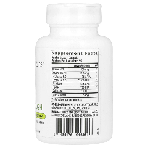 BIOptimizers, HCL Breakthrough`` 90 вегетарианских капсул