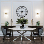 Стол обеденный Garda Decorенный Garda Decor круг раскл.керам.бел. 170(120)*120*76 см