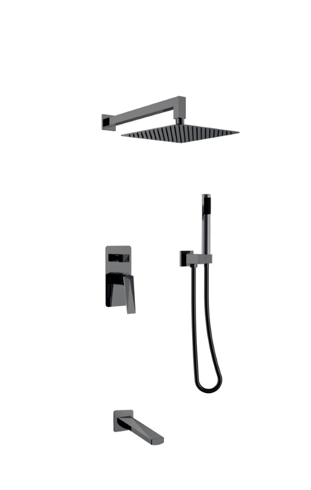 Boheme Смеситель встроенный с изливом VENTURO SHINE GUN METAL