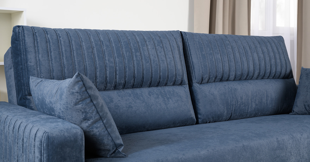 Изабель диван-кровать (велюр темно-синий)