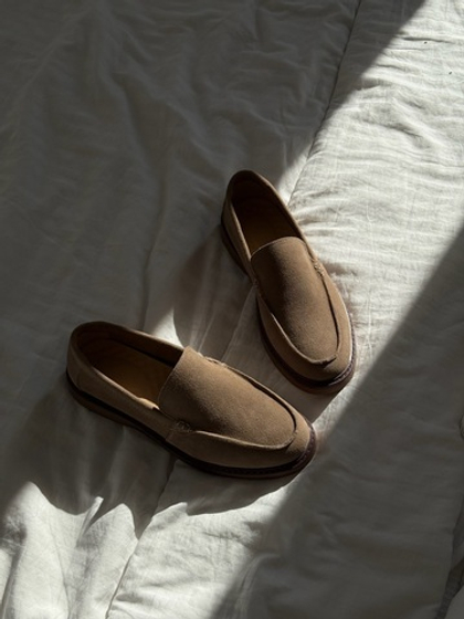 Лоферы из натуральной замши