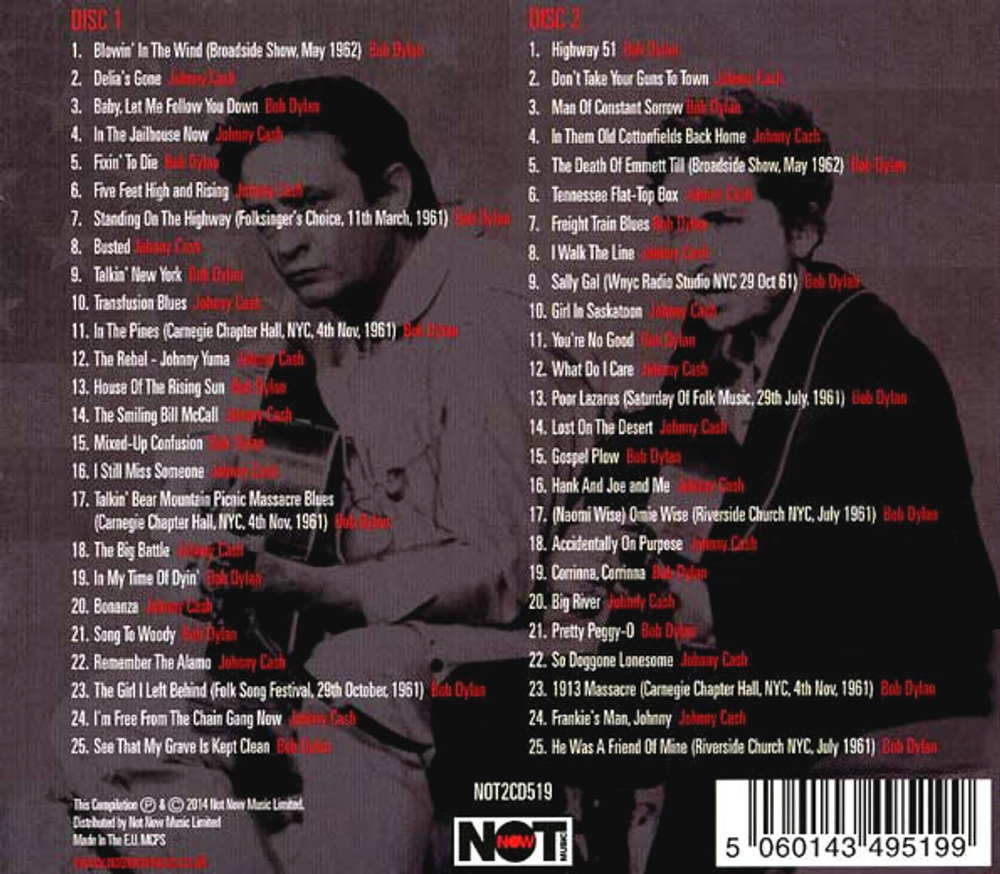 Johnny Cash Vs Bob Dylan / The Singer And The Song (2CD)