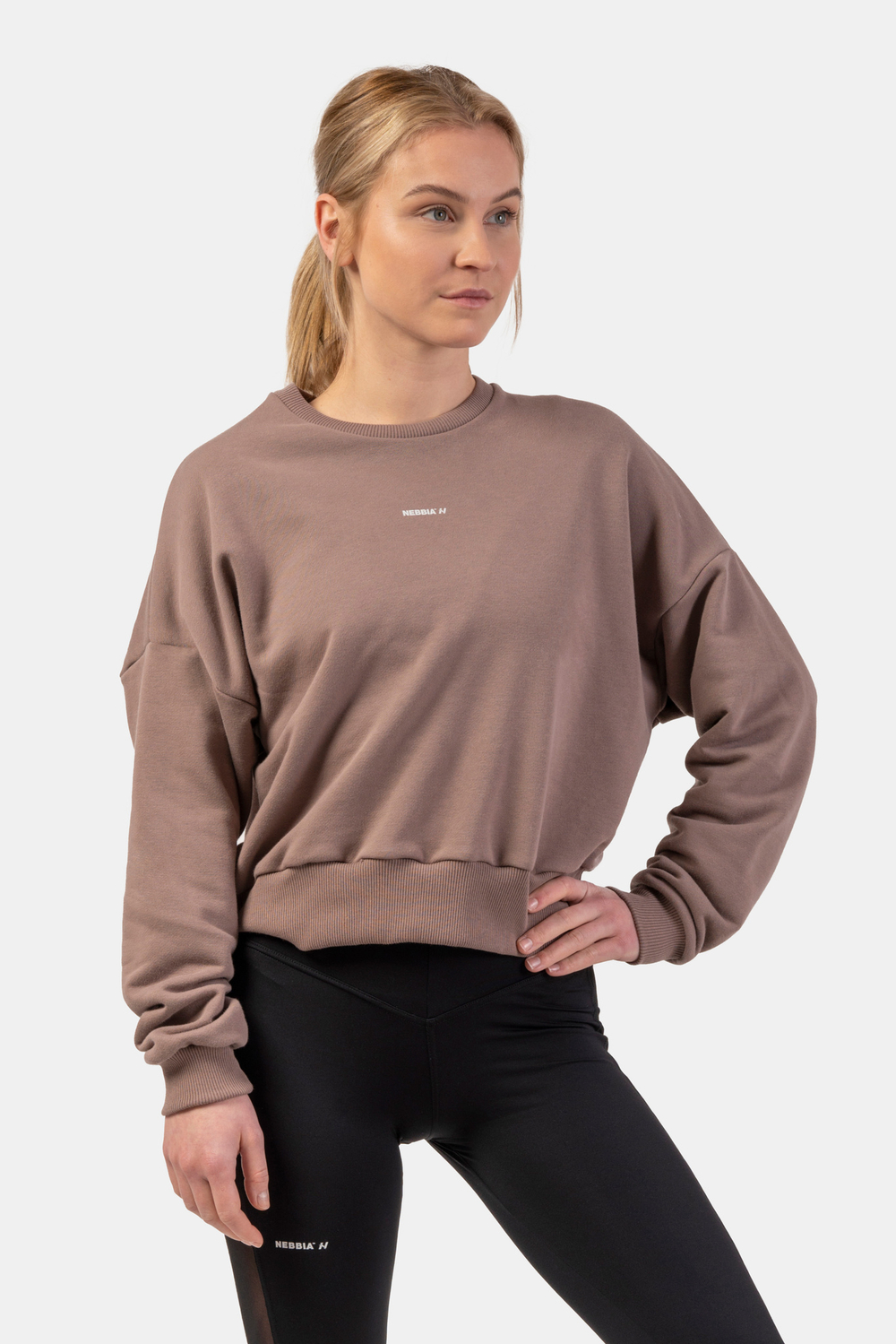 Худи LOOSE FIT SWEATSHIRT "FEELING GOOD" 420 Коричневая