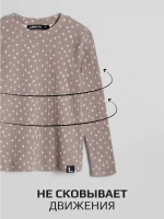 Лонгслив базовый для девочки с принтом