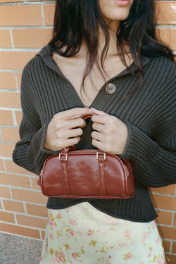 ZARA НЕБОЛЬШАЯ СУМКА-БОУЛИНГ, ОРАНЖЕВЫЙ