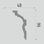 Плинтус потолочный Де-Багет Декор ДП 36/110