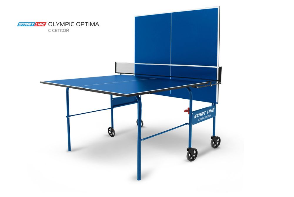 Стол теннисный Olympic Optima Синий с сеткой