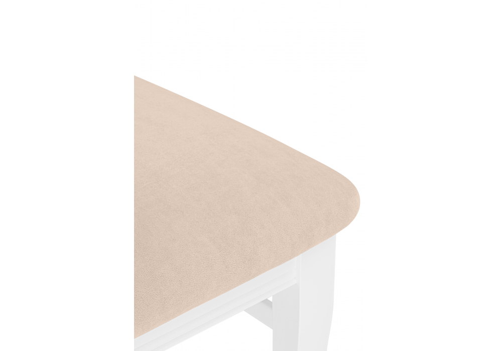 Стул деревянный Woodville Фрезино с проножкой бежевый велюр, белый