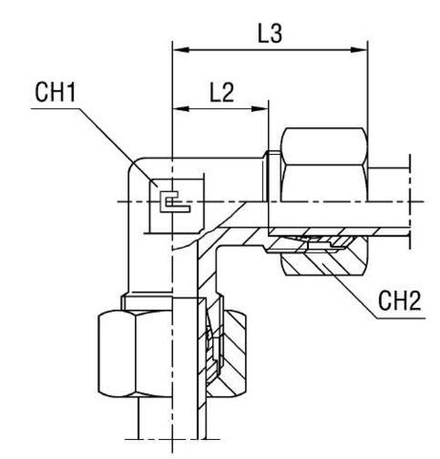 Соединение P90 DS16 M24х1.5 (в сборе) CAST
