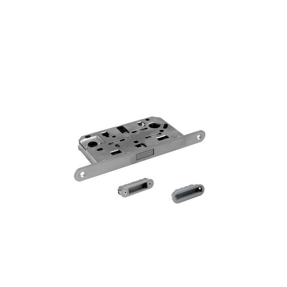 Дверная ручка c замком AGB WAVE Profil Doors матовый хром