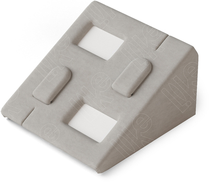 Вкладыш для планшета Альфа/стойка/для 2 колец/2 вертикальных язычка/2 окошка для бирки/2 прорези для нитки