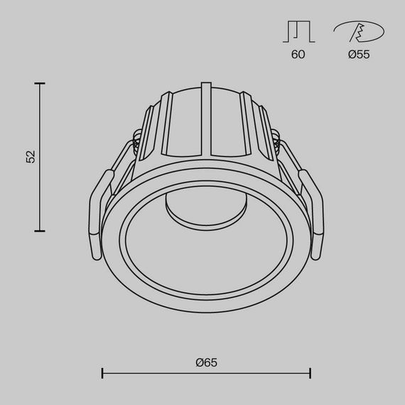 Встраиваемый светильник Maytoni Alfa LED DL043-01-10W3K-RD-W