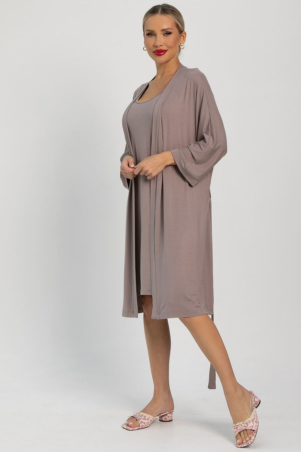 Пеньюар Шелк вискозы (латте) П14486-52М LT Collection