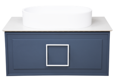 Тумба под раковину La Fenice Cubo Blu Grigio синяя 80 FNC-01-CUB-BG-80