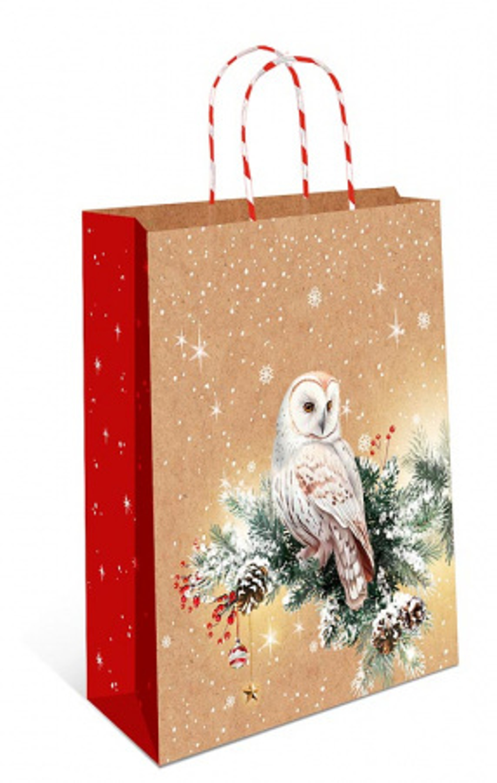 Сумка Крафт 26*32*12см  НГблеск тисн.с круч..ручка АССОРТИ