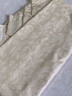 Скатерть 160х180 и 6 салфеток Gamba 9811 Panna шампань