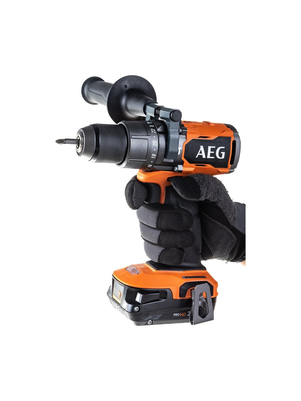 Бесщеточная аккумуляторная ударная дрель-шуруповерт AEG 18В BSB18C3BL-X02C 4935478937