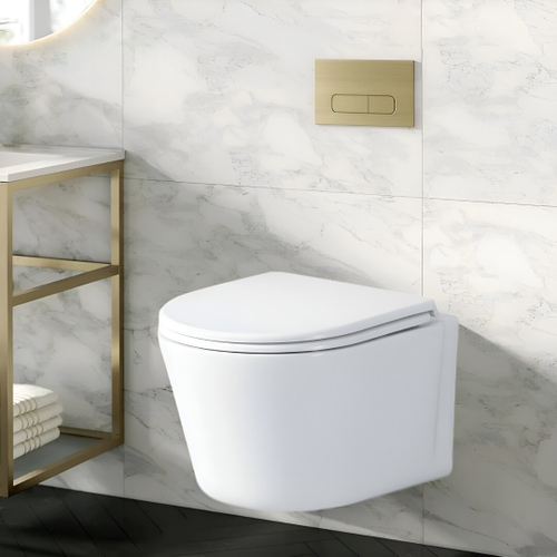 Унитаз SANTA Aria подвесной безободковый широкий Ceruttispa CT9666 (485х410х355)